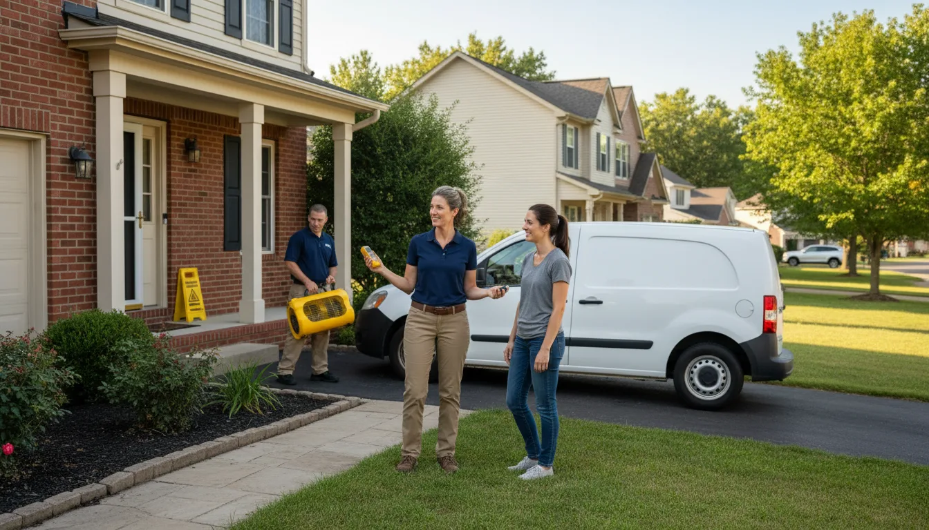 Residential water damage restoration in Palestine, AR